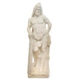 A NEAR LIFE SIZE PLASTER MODEL OF HERCULES