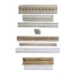 A COLLECTION OF EIGHT PLASTER ARCHITECTURAL MOULDINGS