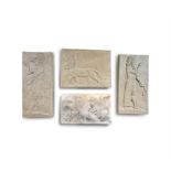 FOUR ASSORTED PLASTER PANELS