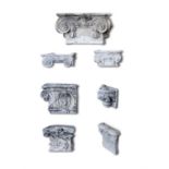 A COLLECTION OF SEVEN ASSORTED PLASTER ARCHITECTURAL MOULDINGS