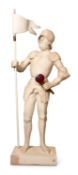 A PLASTER MODEL OF A KNIGHT, 20TH CENTURY