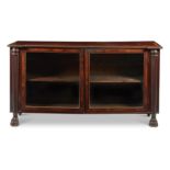 A REGENCY MAHOGANY AND ROSEWOOD CROSSBANDED SIDE CABINET, CIRCA 1820