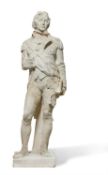 A LIFESIZE PLASTER STATUE OF ADMIRAL LORD NELSON, 20TH CENTURY