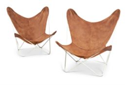 A PAIR OF BUTTERFLY CHAIRS, DESIGNED 1938