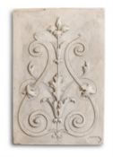 A SET OF FOUR GERMAN PLASTER PANELS, PROBABLY CIRCA 1900