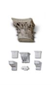 A COLLECTION OF SEVEN ASSORTED PLASTER ARCHITECTURAL MOULDINGS, 19TH AND 20TH CENTURY