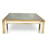 A SUBSTANTIAL SQUARE COFFEE TABLE