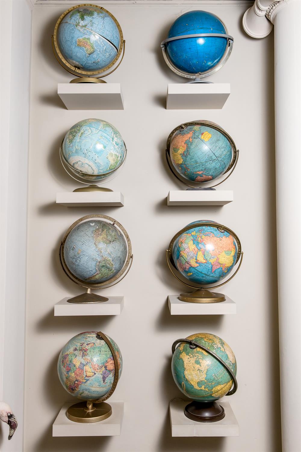 EIGHT TERRESTRIAL AND CELESTIAL GLOBES, EARLY 20TH CENTURY