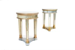 A PAIR OF ITALIAN MIRRORED OCCASIONAL TABLES, LATE 20TH CENTURY