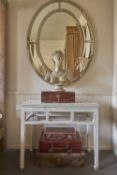 A PAIR OF CHINESE WHITE PAINTED HARDWOOD SIDE TABLES, IN THE MANNER OF ALTAR TABLES