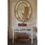 A PAIR OF CHINESE WHITE PAINTED HARDWOOD SIDE TABLES, IN THE MANNER OF ALTAR TABLES