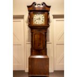 A MAHOGANY LONGCASE CLOCK, T & E RHODES, KENDALL, CIRCA 1830