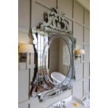 A LARGE ETCHED MIRROR IN VENETIAN STYLE, MODERN