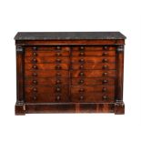 Y An early Victorian rosewood low collector's cabinet