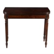 A George IV simulated rosewood card table