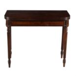 A George IV simulated rosewood card table