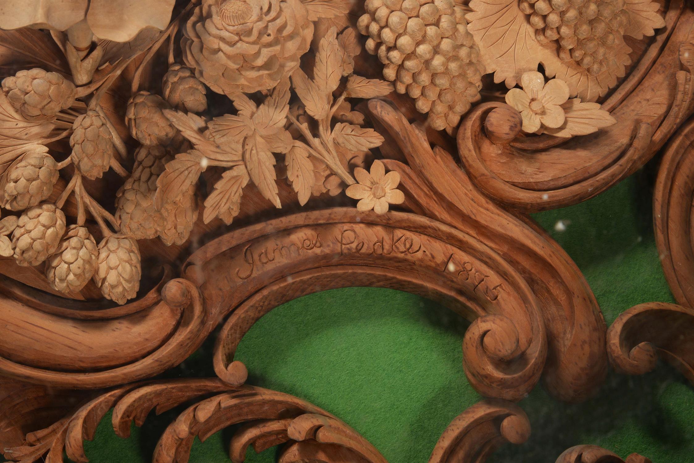 James Peake (c.1839-1918), a late Victorian carved lime and soft wood exhibition quality plaque - Image 2 of 2