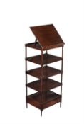 A Regency mahogany five tier whatnot