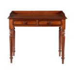 A William IV figured mahogany dressing table