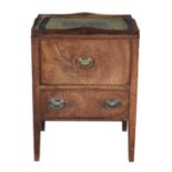 A George III mahogany bedside night commode