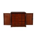 Y A late Victorian rosewood and mahogany table top collector's cabinet