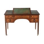 A mahogany desk in George III style