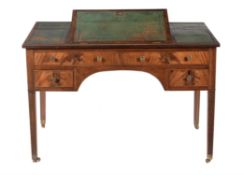 A mahogany desk in George III style