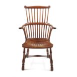 A walnut armchair