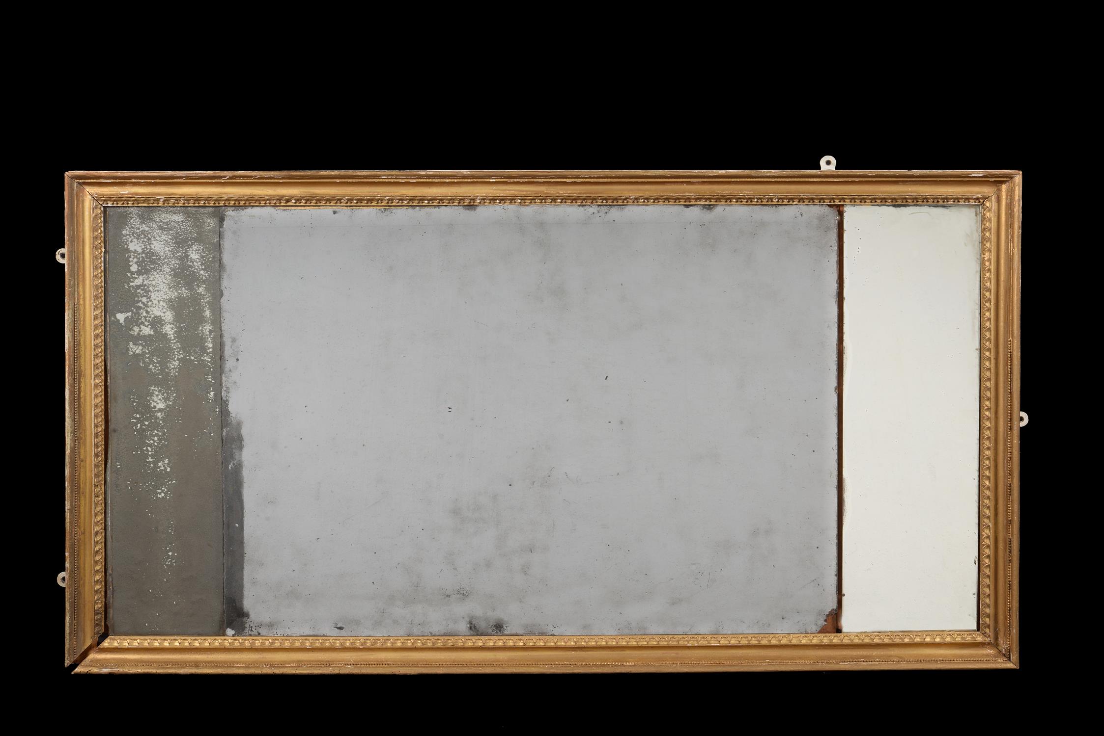 A George III giltwood rectangular wall mirror