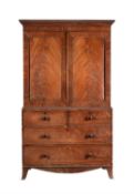 A George III mahogany linen press