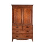 A George III mahogany linen press