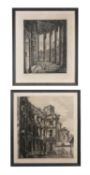 A set of seven architectural prints, after Rossini