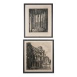 A set of seven architectural prints, after Rossini