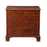 A George III oak chest of drawers