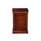 A late Victorian mahogany tabletop collector's cabinet