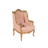 A giltwood armchair in Louis XV style