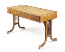 A burr oak library table