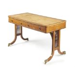 A burr oak library table