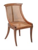 A Regency mahogany library chair