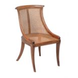 A Regency mahogany library chair