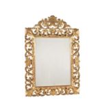 A giltwood wall mirror, in late 17th century style