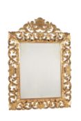 A giltwood wall mirror, in late 17th century style