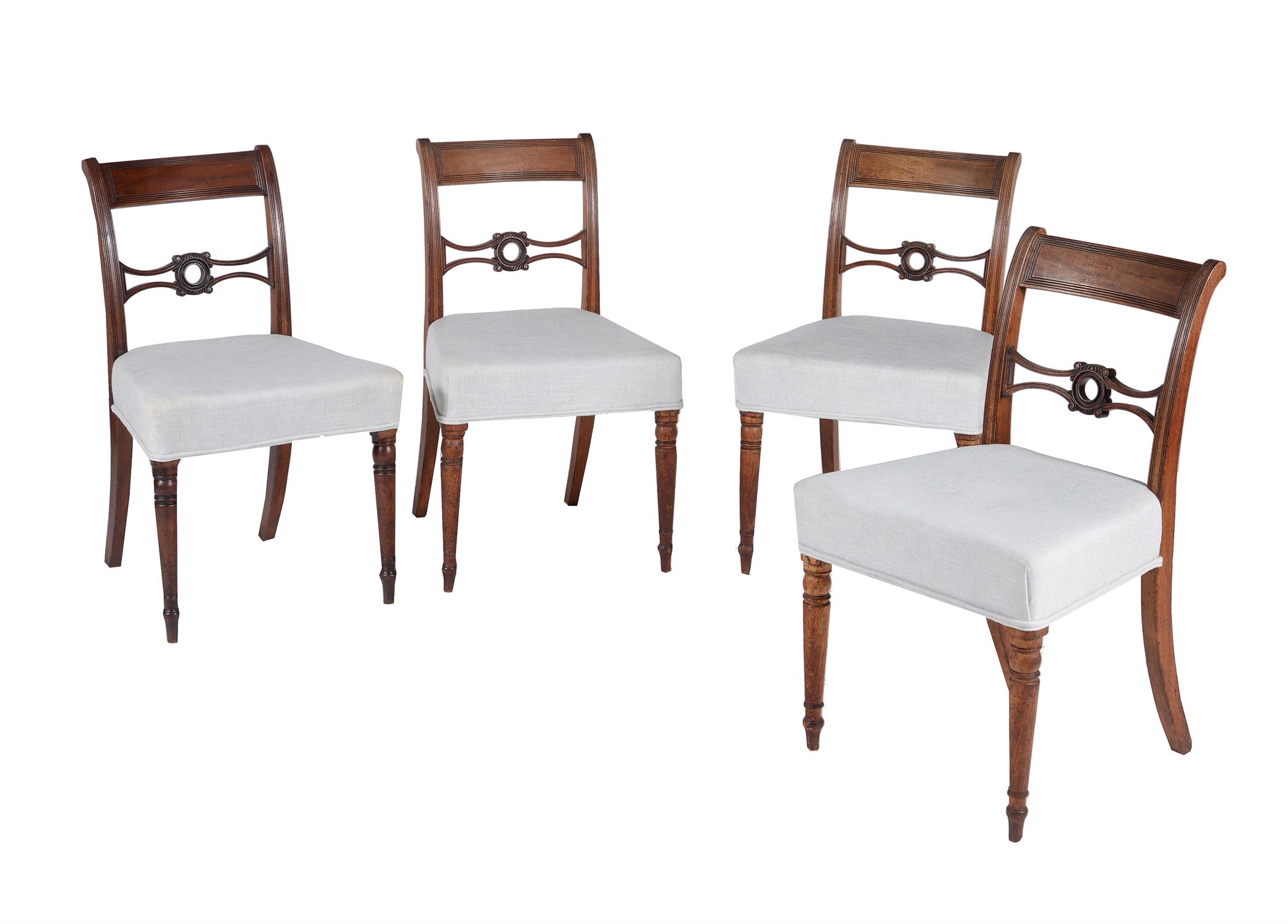 A set of six Regency chestnut side chairs - Image 2 of 3