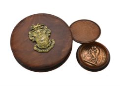 A walnut and gilt metal mounted snuff box