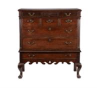 A George III oak chest of drawers