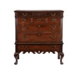 A George III oak chest of drawers