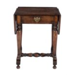 An oak side table in William & Mary style