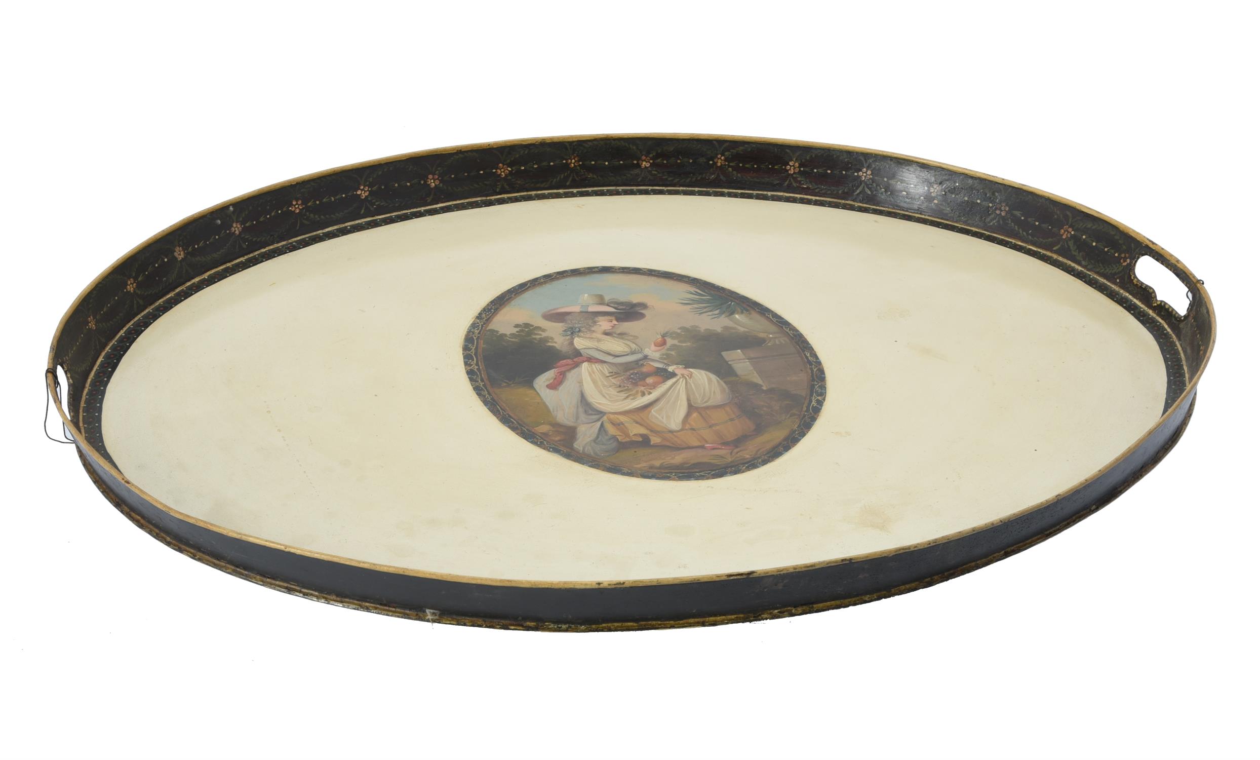 A painted tinware tray - Image 2 of 2