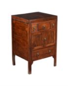 A George III mahogany and crossbanded washstand