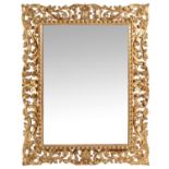 A giltwood wall mirror